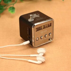 Mini Retro Wooden FM Radio Speaker