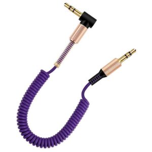 Purple Coiled 3.5mm Aux Audio Cable