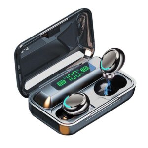 Black Premium Earbuds with LCD Screen