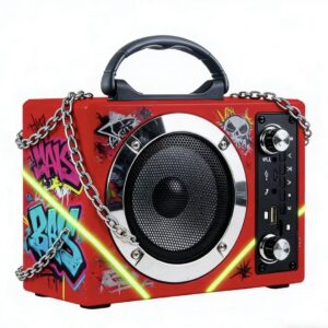 Graffiti Print Portable Boombox